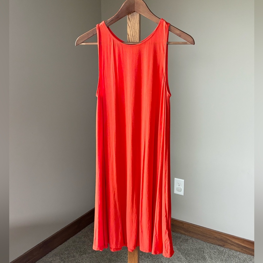Old Navy Vibrant Orange Sleeveless Dress